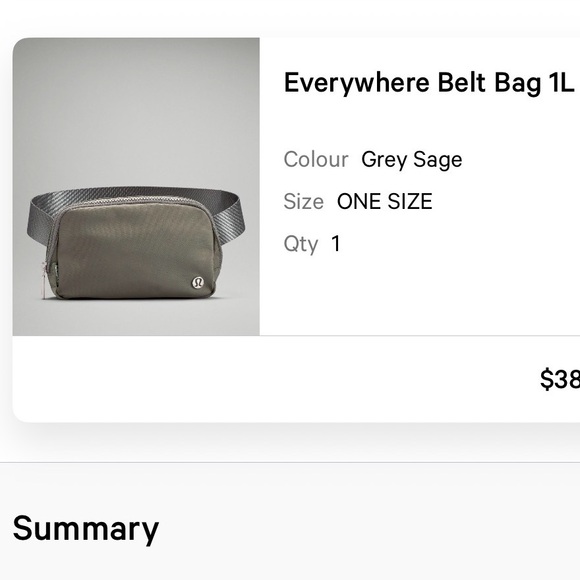 Lululemon Athletica Grey Sage Crossbody Everywhere Belt Bag 1L olive green - Picture 8 of 16